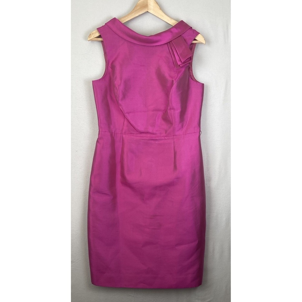 RICKIE FREEMAN TERI JON SPARKLY PINK EVENING SHIFT DRESS GOWN WOMEN SIZE 8